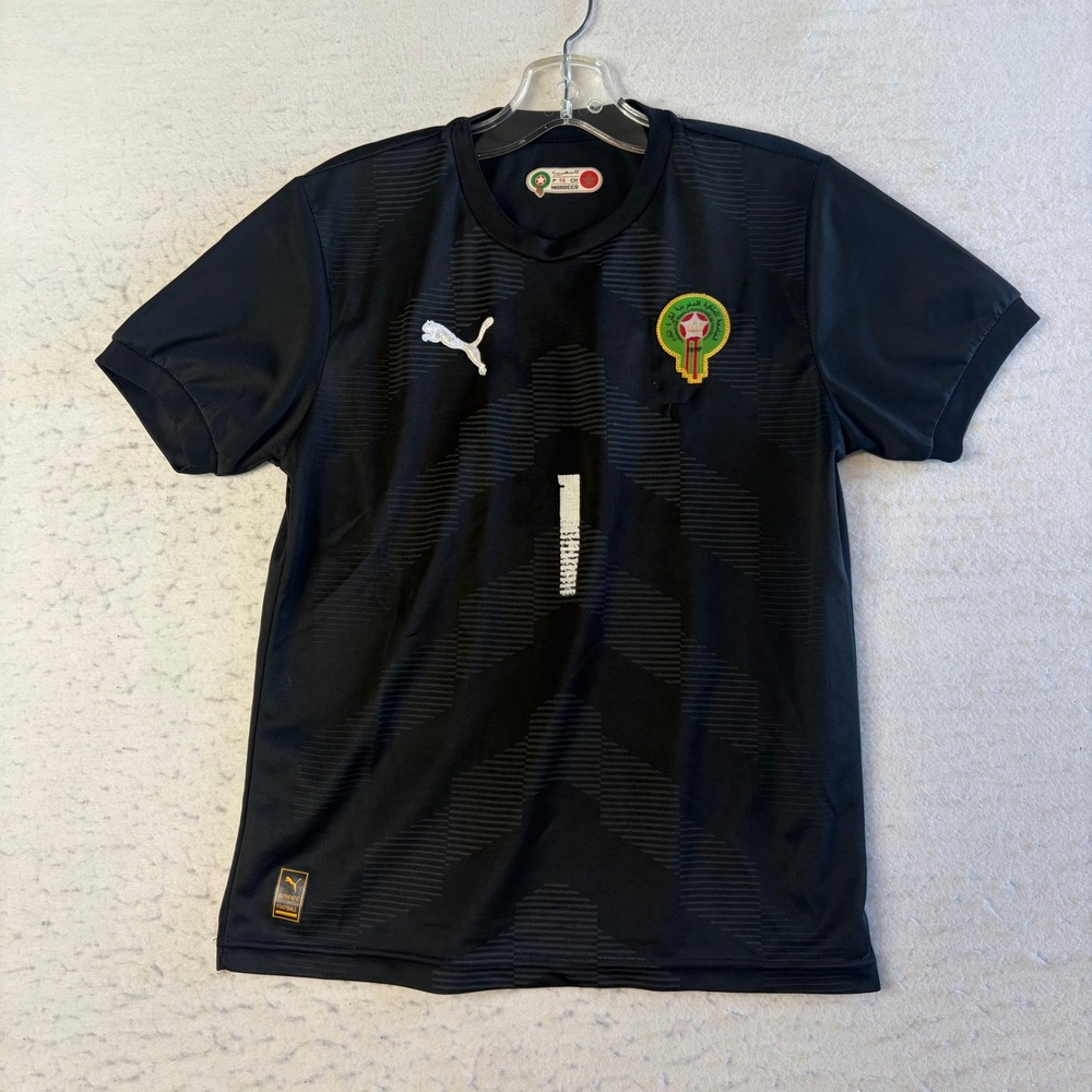 Puma Morocco Soccer‎ Jersey Youth 16 Black Bono 1 Goalkeeper Kit